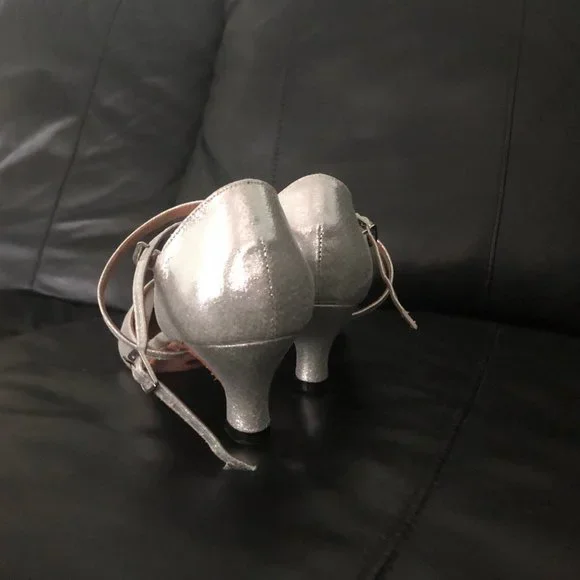 NEW  Ballroom Latin Dance Shoes in Silver - Picture 10 of 14